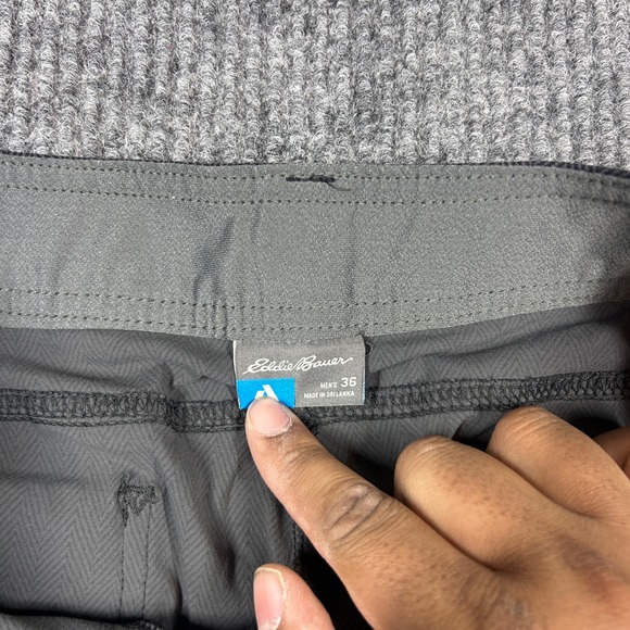 Eddie Bauer Ascent Shorts Men's 36 Charcoal Herringbone Outdoor Utility - Picture 4 of 8